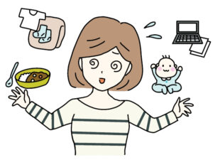 忙しいお母さん