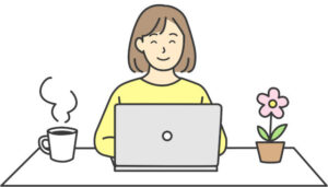 パソコンを使う女性