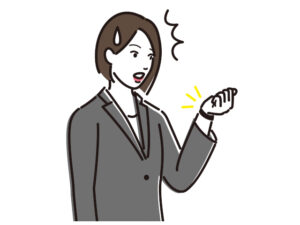 時計を見る女性