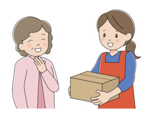 品物を届ける担当者